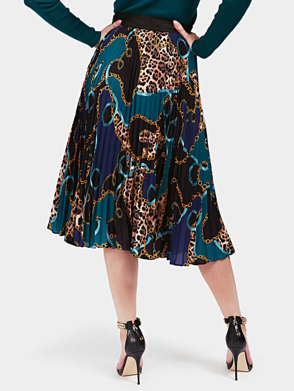Pleated midi skirt with all over print - 2