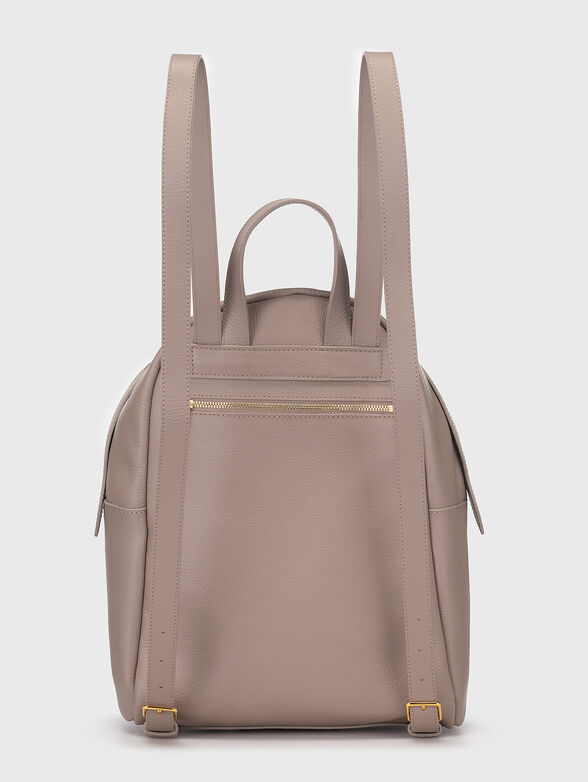 Beige leather backpack  - 2