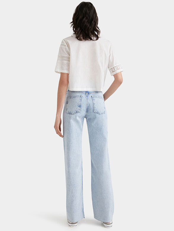 Distressed wide leg jeans - 6