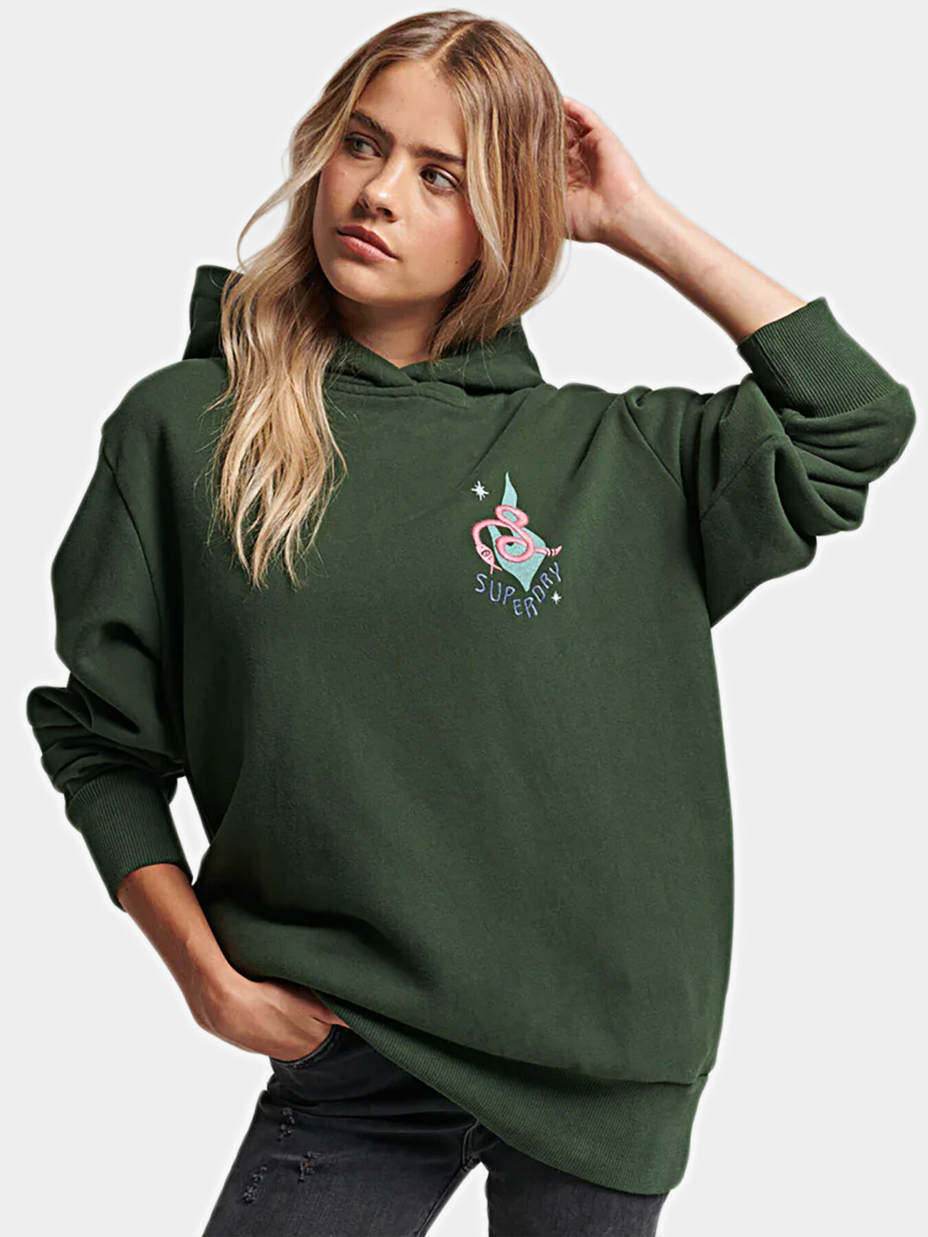 Superdry green sweatshirt new arrivals