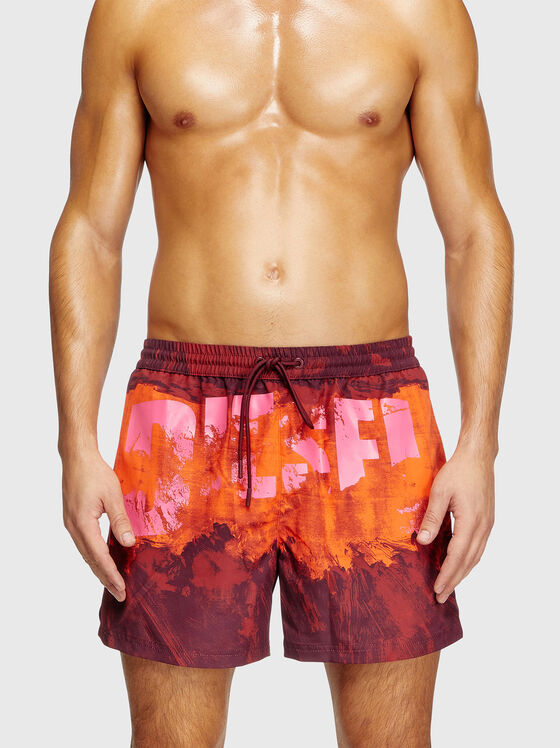 KEN-37-D beach shorts with logo print - 1