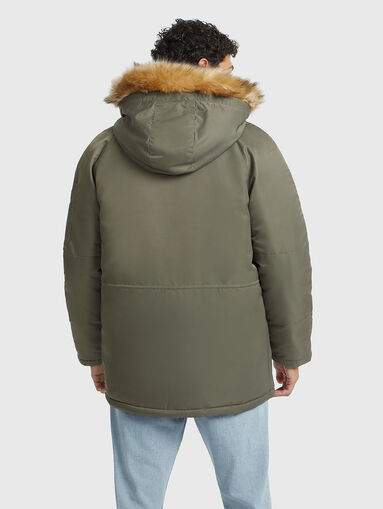 Black padded parka with hood - 3