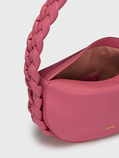 Pink bag with intertwined handle - 5