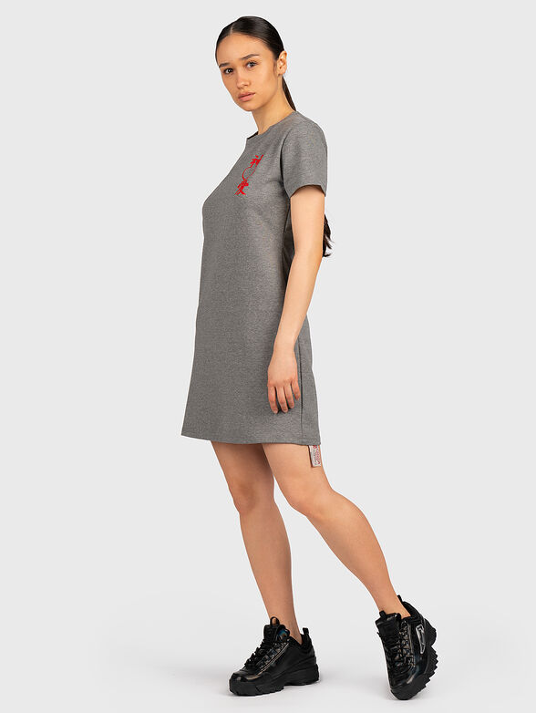 DL017 dress with accent print on the back - 5