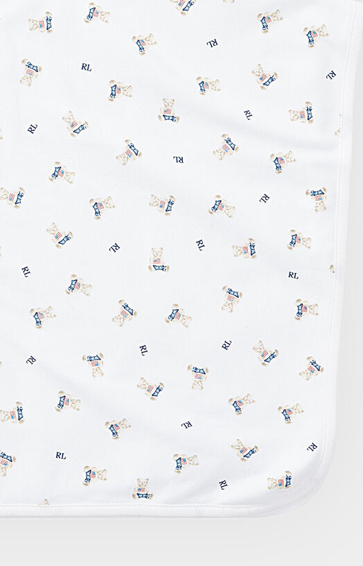 Cotton blanket with print brand POLO RALPH LAUREN - Main Image