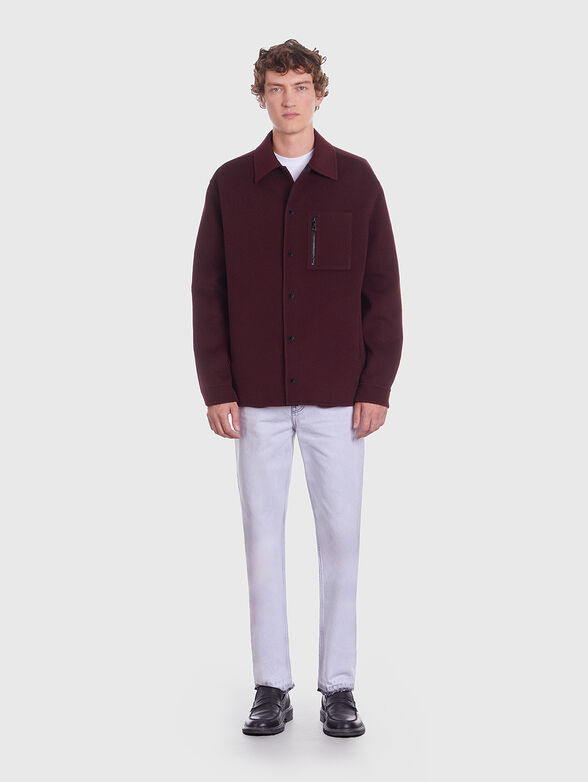 Overshirt in bordeaux - 1