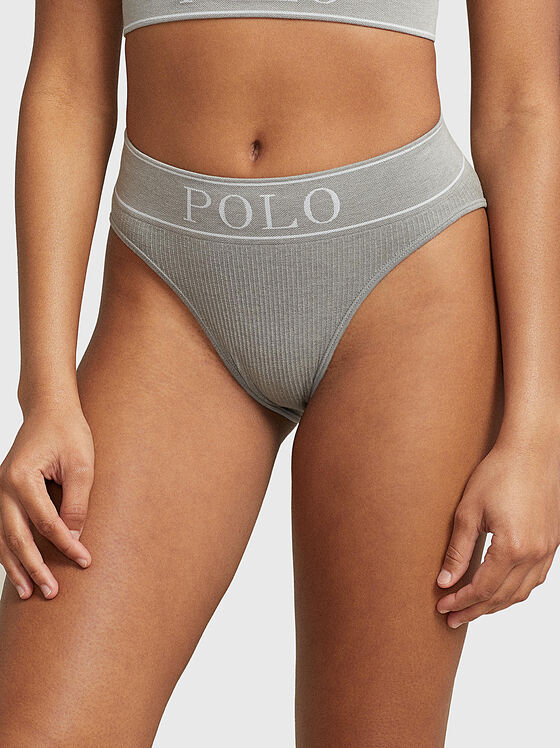 Сиви бикини с висока талия - 1