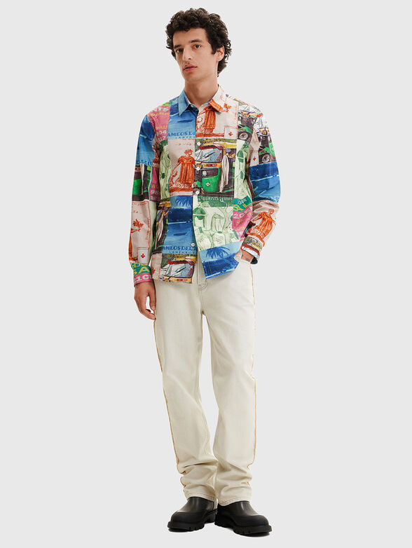 CAM shirt with patchwork elements - 2