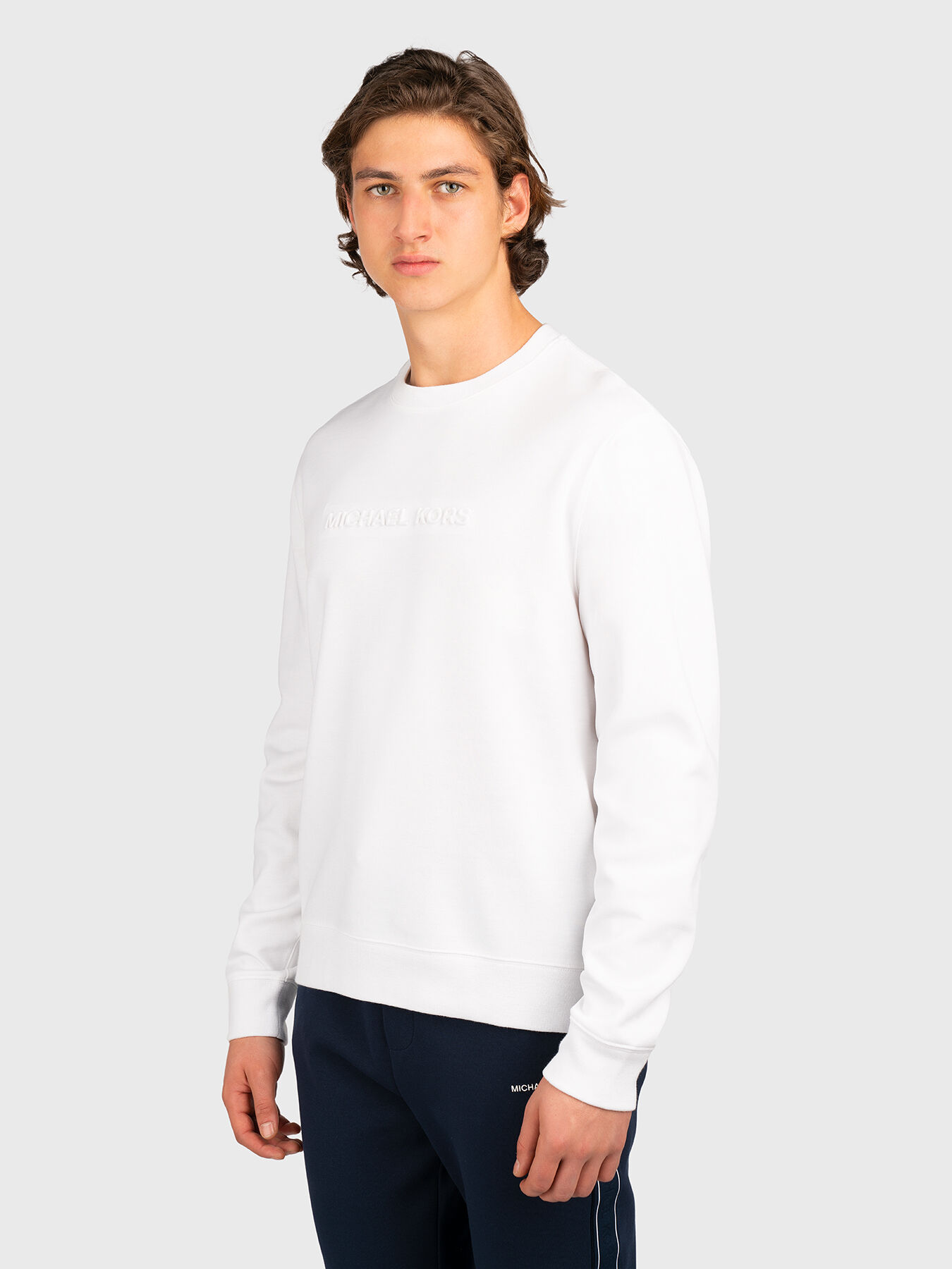 Michael kors white sweatshirt sales