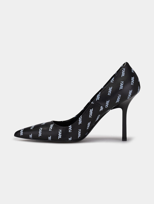 SARABANDE high-heeled shoes with logo print - 5