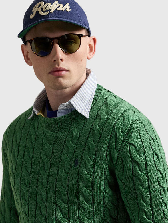 Knitted sweater with logo embroidery - 4