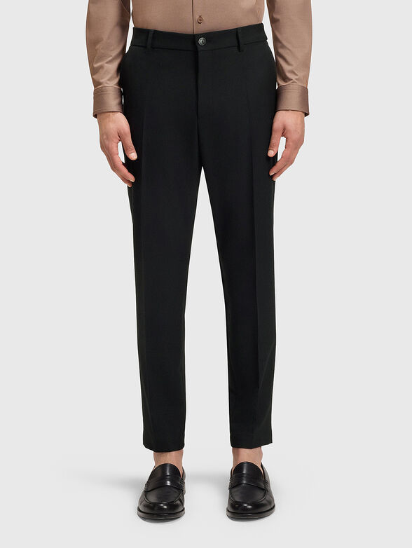 Slim wool blend trousers - 1