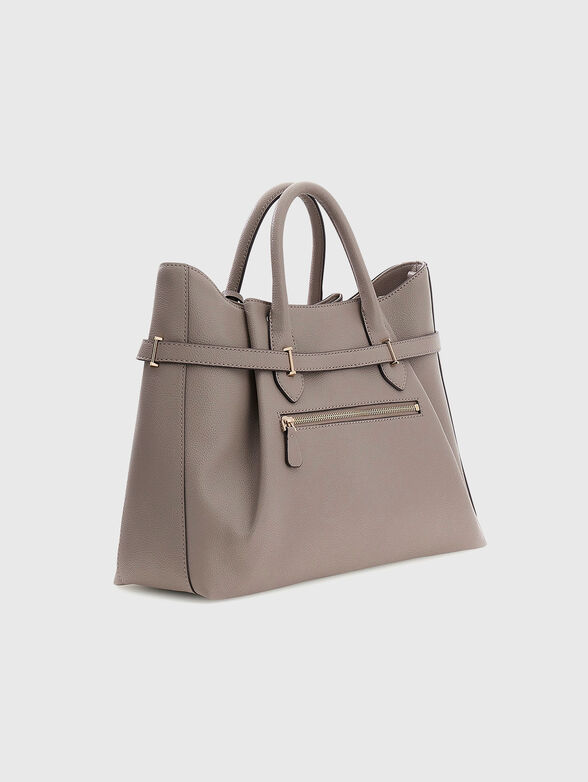 Beige handbag with logo detail - 3