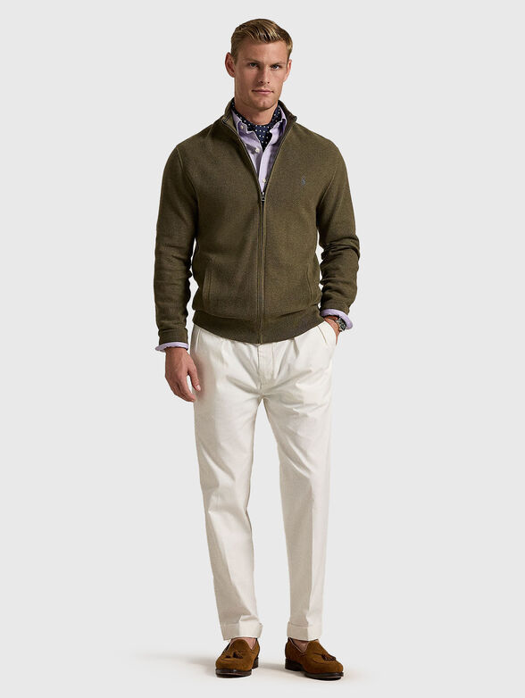 Cotton cardigan with logo - 2