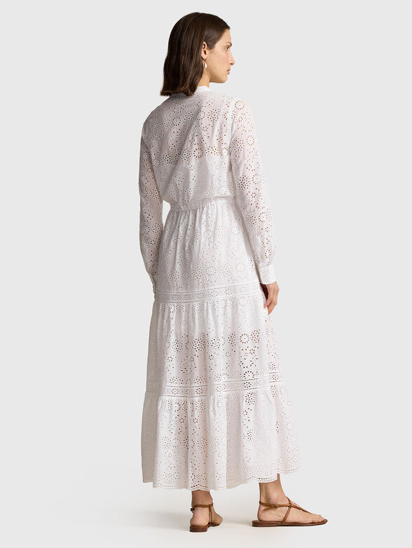 Cotton maxi dress with embroidery - 2