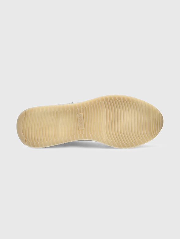 FLEUR beige sports shoes with gold-colored details - 5