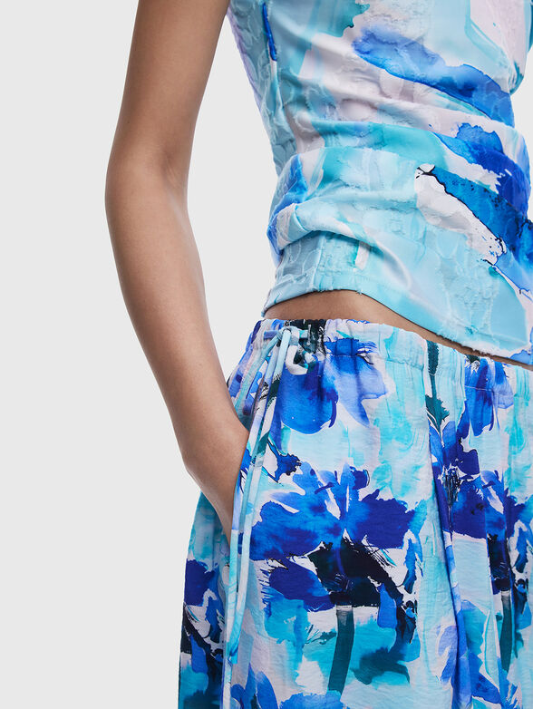 Maxi skirt with pockets and elastic waist - 4