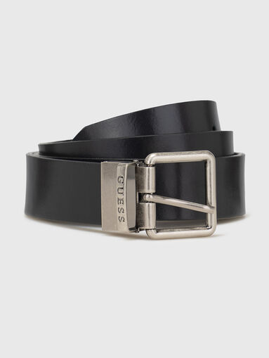 Black leather belt - 3