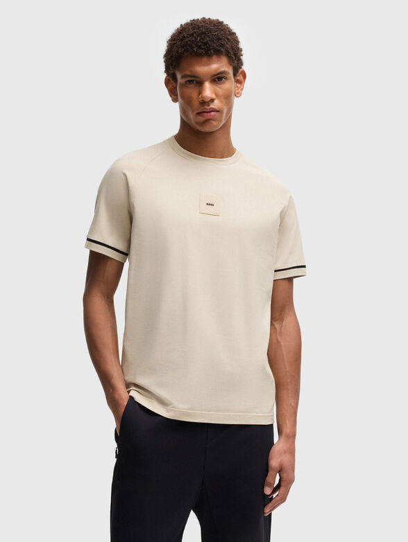 Cotton T-shirt with accent stitching - 1