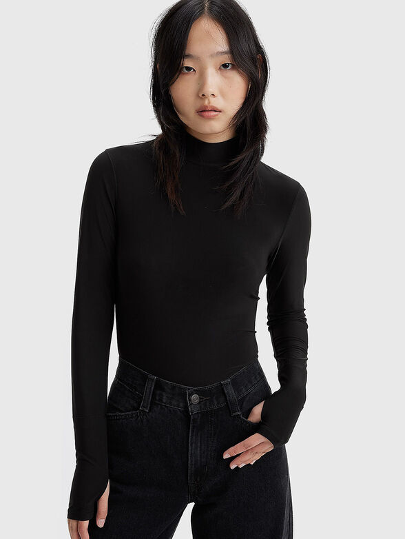MAMMOTH high-neck blouse in black  - 1