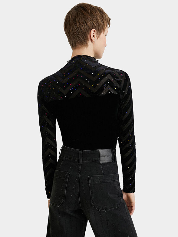 Velvet body with long sleeves  - 3