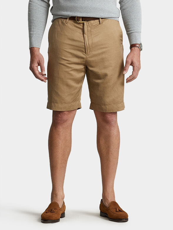 Shorts in beige color - 1