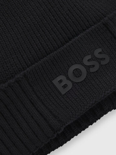 Knitted hat with accent logo - 5