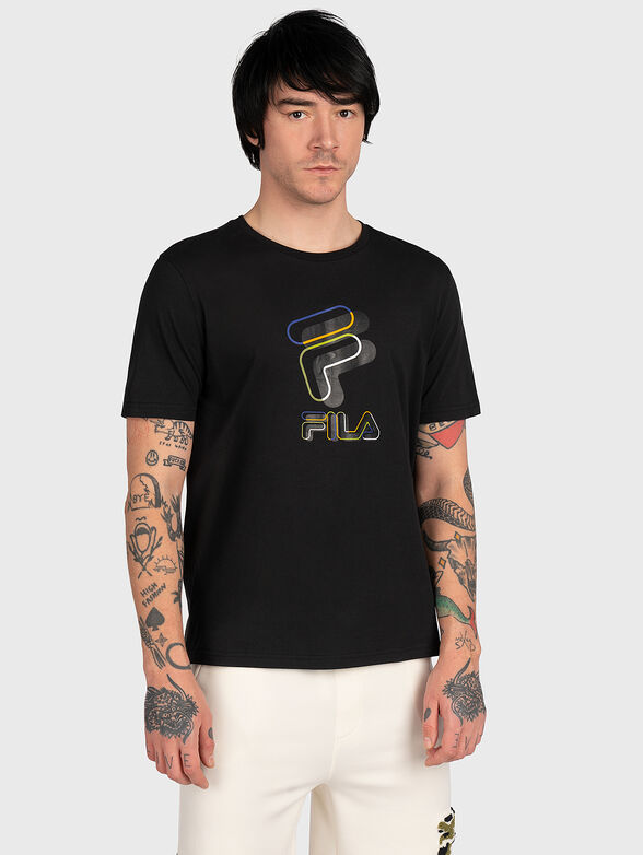 BIBBIENA black T-shirt with logo print - 1