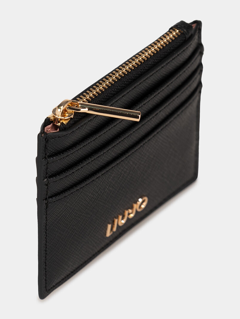 Cardholder in black color with logo - 3