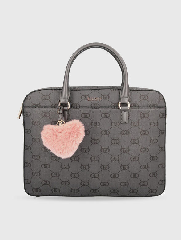 Laptop bag with monogram print - 1
