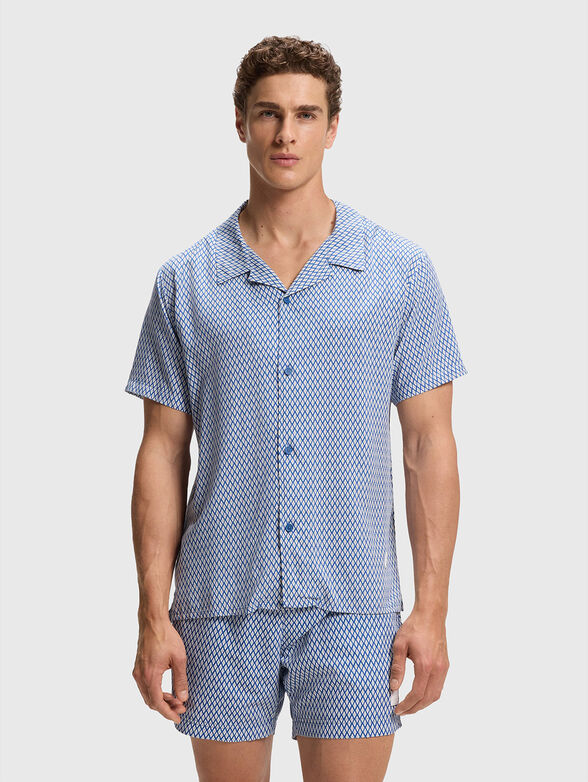 Viscose shirt with accent print - 1