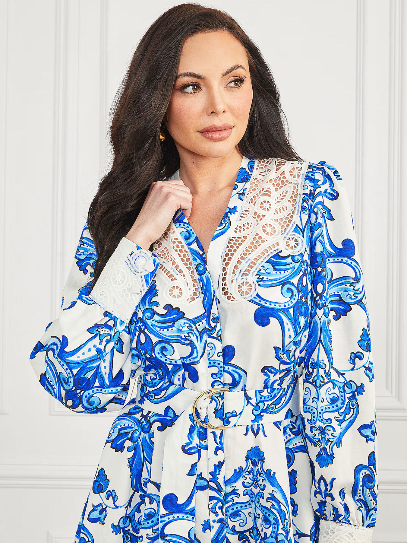Mini dress with openwork accents brand Marciano