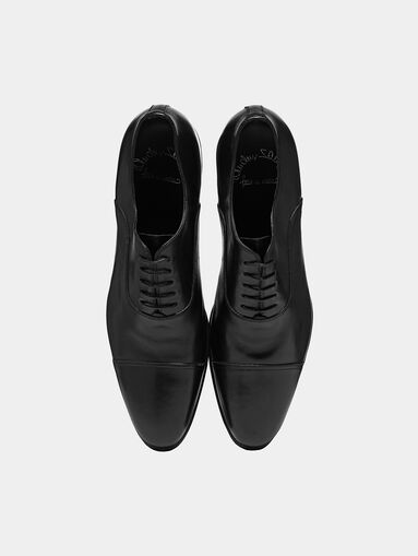 Black leather Oxford shoes - 5
