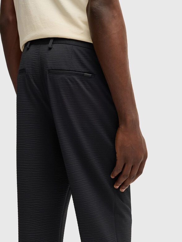 Textured trousers in beige - 3