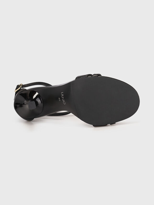 MIRIAM heel sandals with logo details - 5