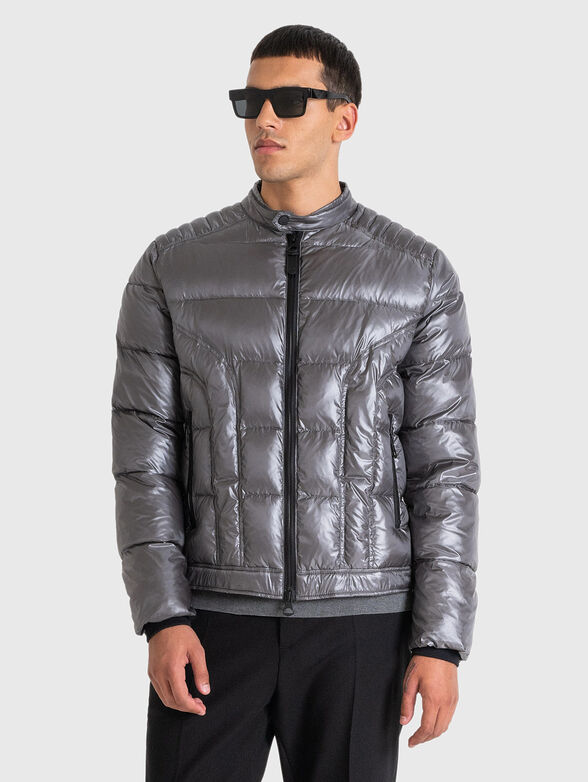Quilted jacket in black - 1