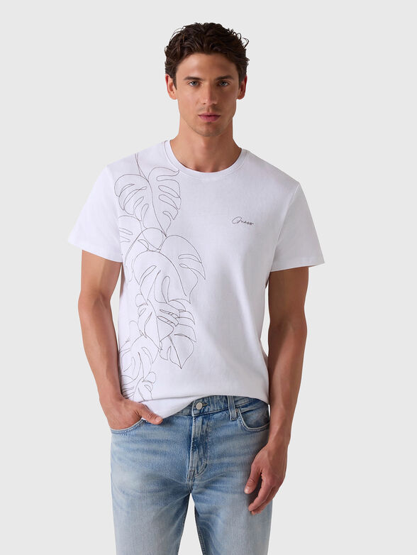 Cotton T-shirt with logo embroidery - 1