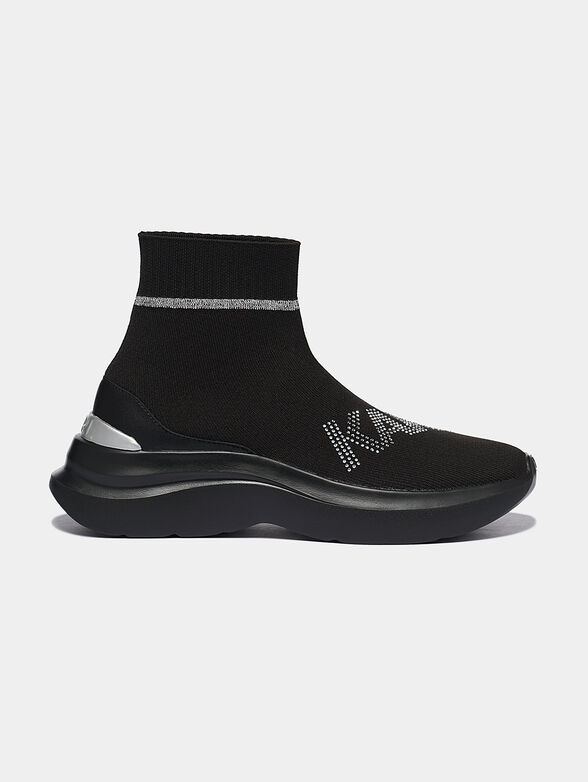 Sock sneakers with a print of rhinestones - 1
