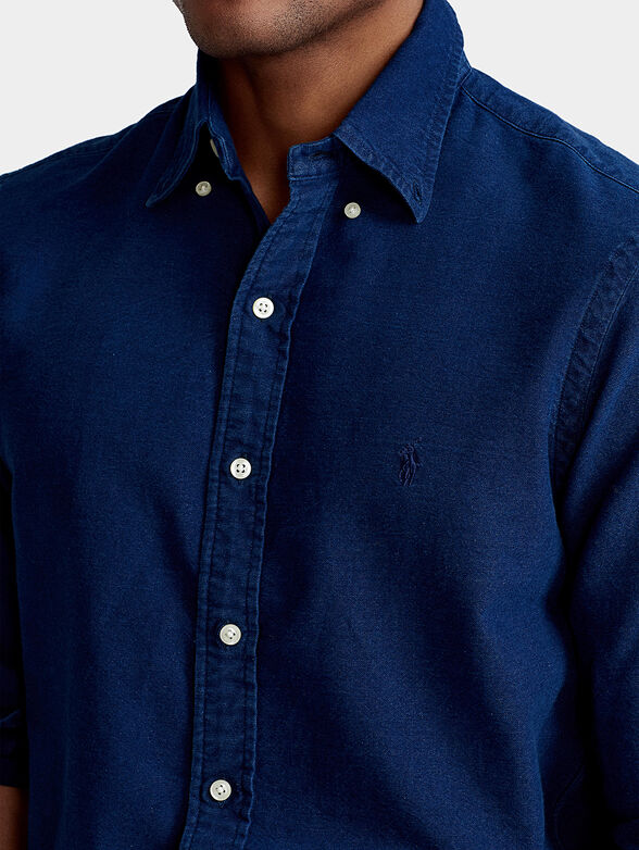 Blue cotton shirt - 2