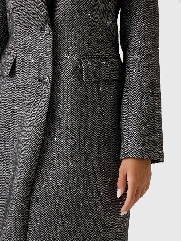 STEFANIA long herringbone coat - 4