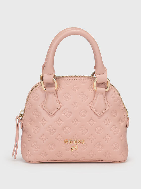 Чанта в розов цвят и детайлно лого - 1
