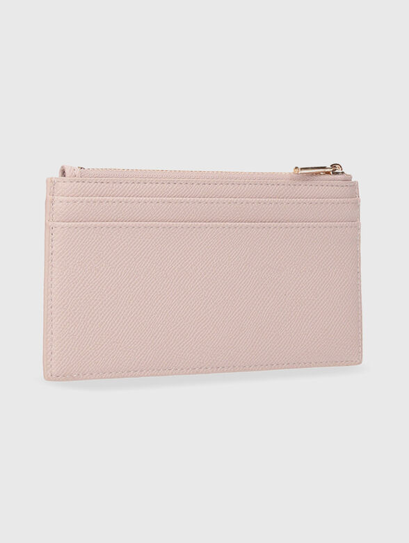 Beige card holder with logo  - 2