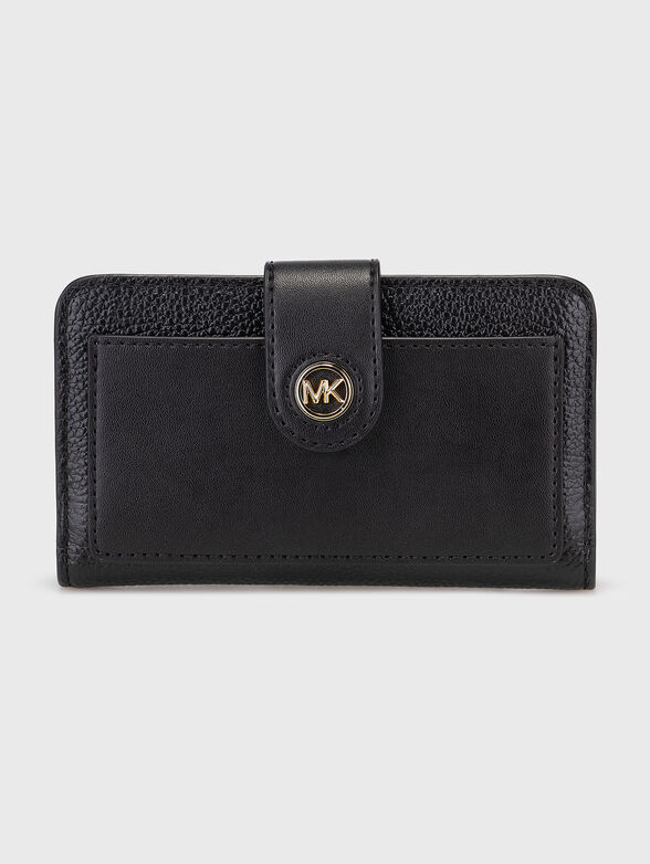 Black leather wallet  - 1