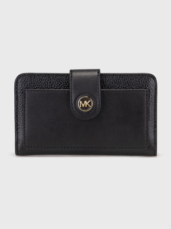 Black leather wallet  - 1