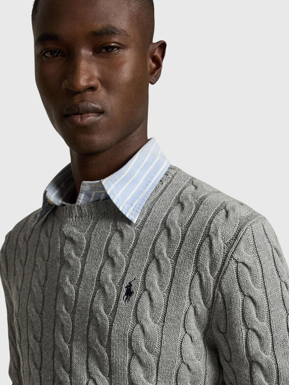 Fishbone-patterned sweater - 4