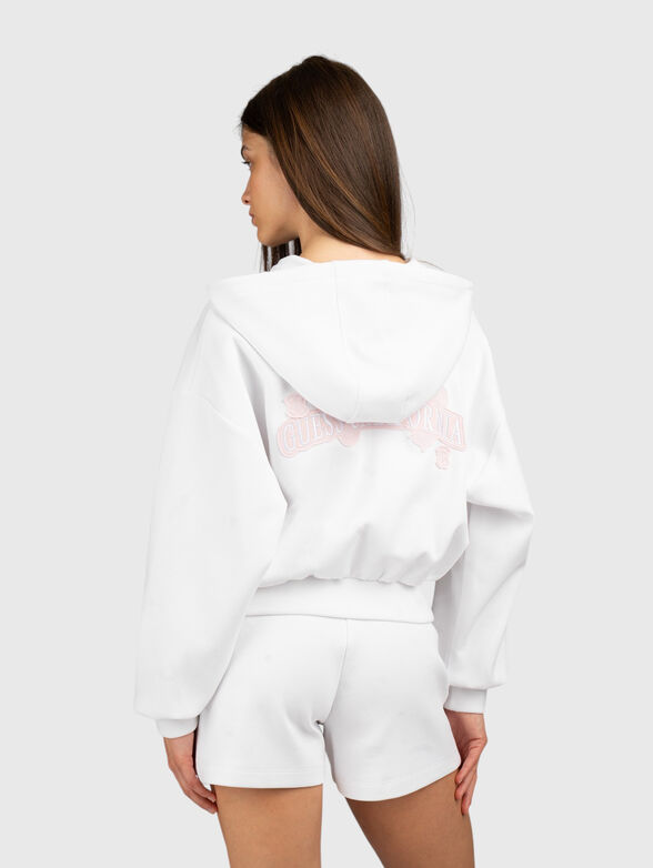 White sweatshirt with a statement on the back - 2