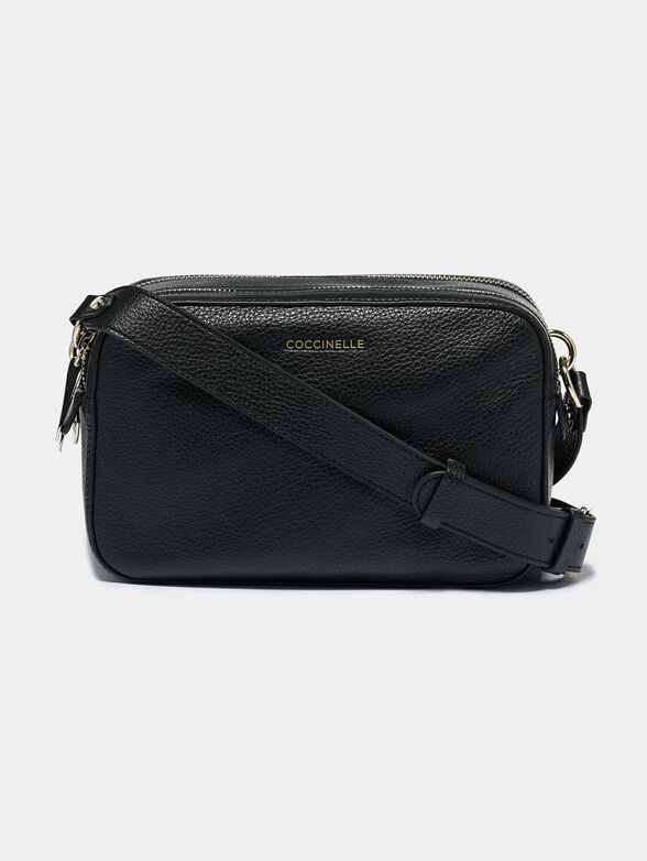 ALPHA Black leather crossbody bag - 1