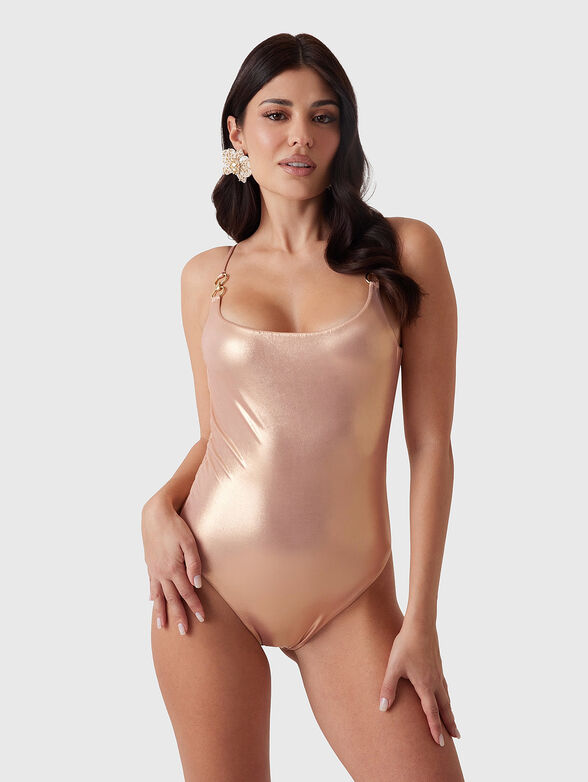 One piece swimsuit with glitter details - 1
