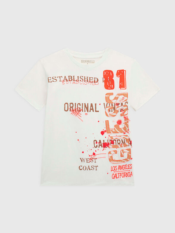 T-shirt with print and logo embroidery - 1