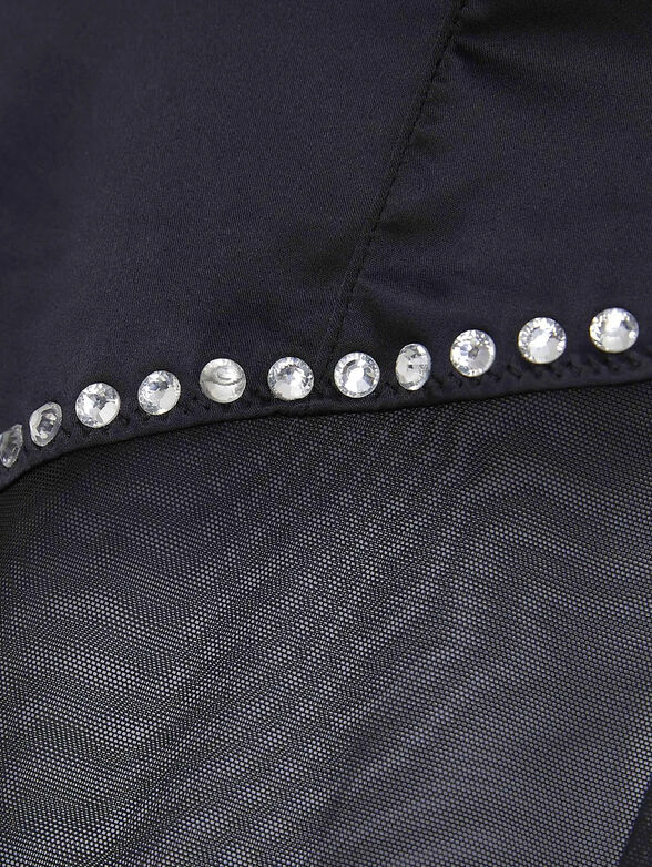 LOVELY bodysuit with sheer effect and rhinestone - 5
